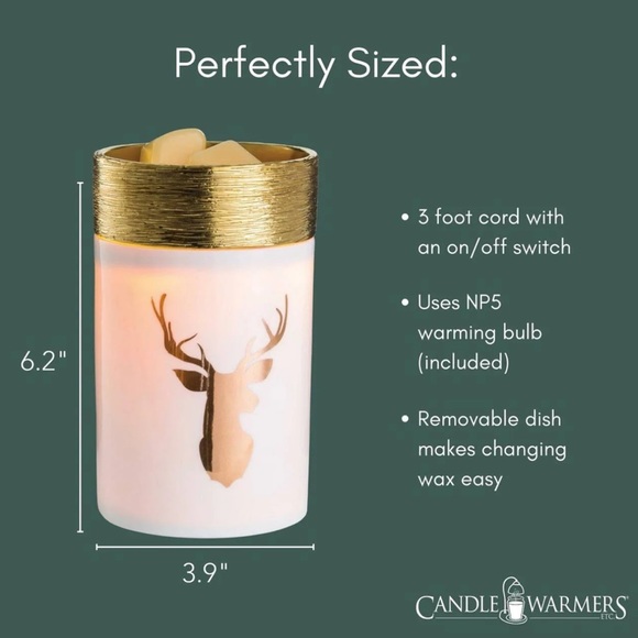 NWOT - Unopened Candle Warmers Illumination Fragrance Warmer - Golden Stag - Picture 4 of 4